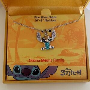 ☀️Disney Stitch Silver and Blue Necklace